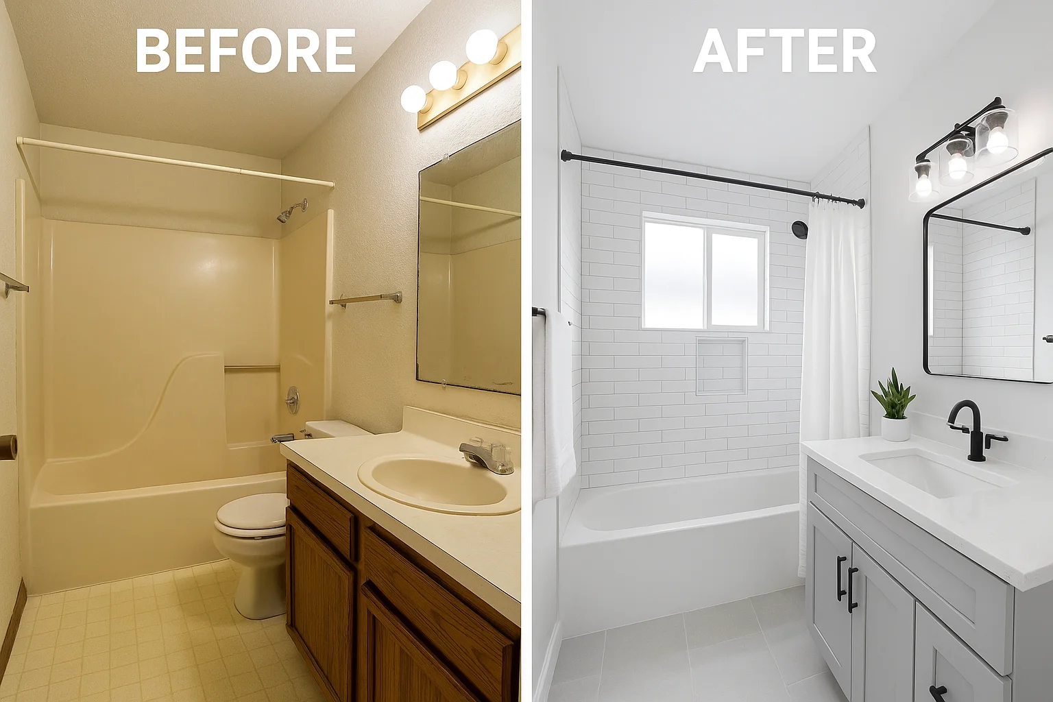 Bathroom Renovation - Before and After